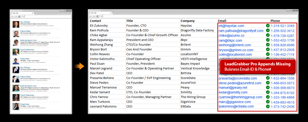 screenshot of LeadGrabber Pro